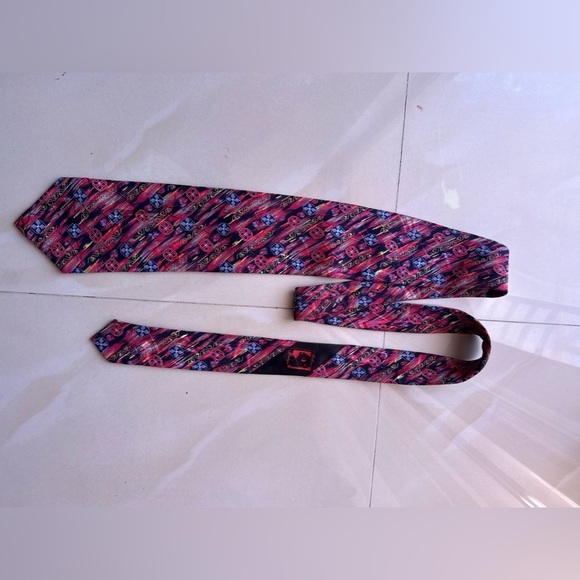 Silk 100% Other - Cellini Boutique 100% Silk Men’s Neck Tie Made In Usa Colorful Elegant Office